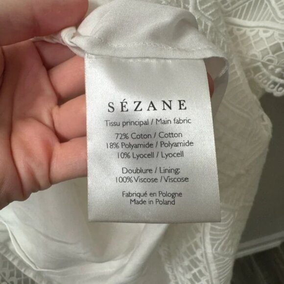 Sezane Leane White Lace Dress, Size Small, 36/4, Excellent Condition - Picture 12 of 12